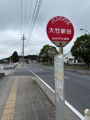 「大竹新田」バス停（下り）